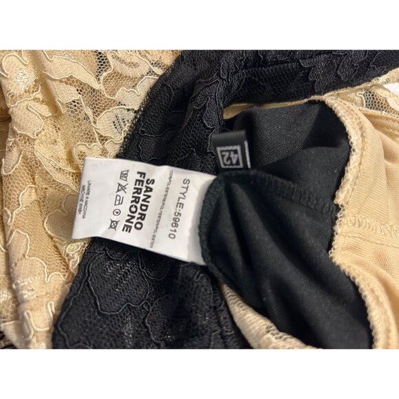 Sandro Ferrone collared lace panel dress Size 42 US 4 6 - Picture 6 of 6